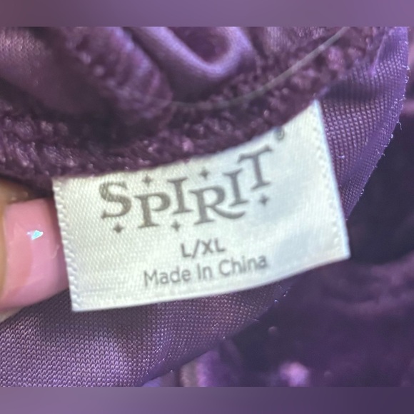 Halloween Purple Hooded Robe Velvet Moon & Stars L/XL 12-16 NEW - Picture 2 of 12